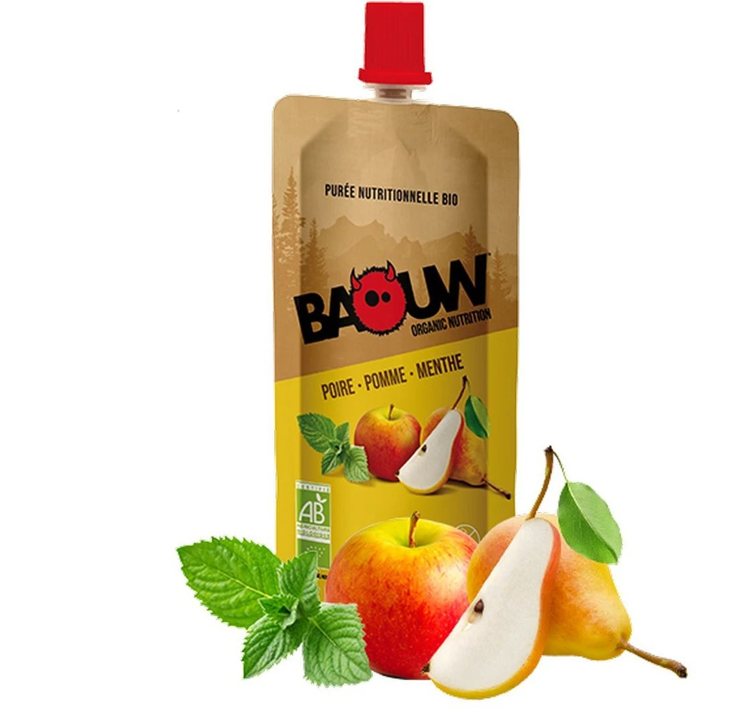 Baouw Purée Bio Poire - Pomme - Menthe 1 Baouw Purée Bio Poire - Pomme - Menthe