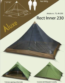 Luxe Outdoor Rect Inner 230 -Exped Soldes Magasin chambre luxe outdoor rect inner 230 mini peak 03 1