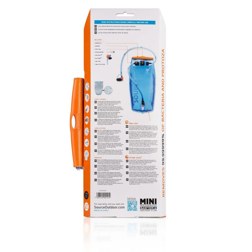 Poche à Eau Widepac Source + Filtre Mini Sawyer 4 Poche à Eau Widepac Source + Filtre Mini Sawyer – Image 4
